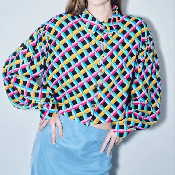 FBC Long Sleeve Soft Linen Fantasy Blouse - Picture 1 of 6